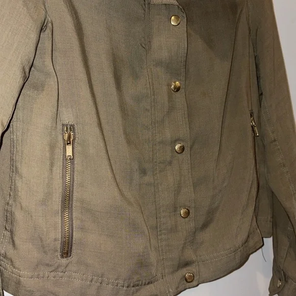 Club Monaco Darby Tencel Utility Shirt Jacket Size XS Olive Green - Picture 7 of 14